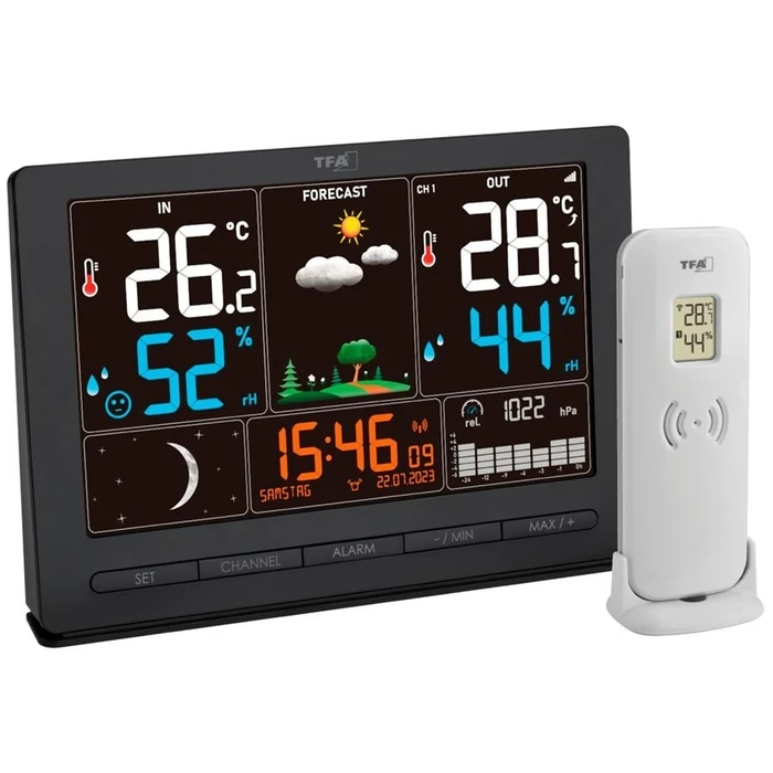 Μετεωρολογικός Σταθμός TFA 35.1118.01 Black SEASON Wireless