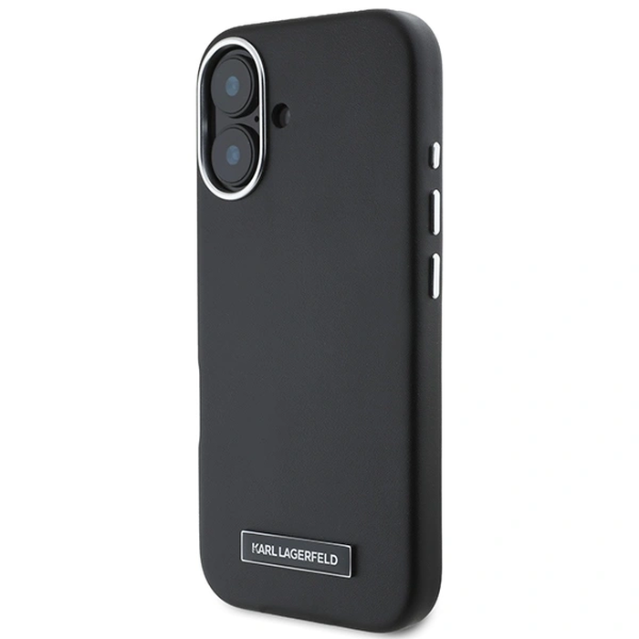 Karl Lagerfeld KLHMP16MPGMSRPK Apple iPhone 16 Plus hardcase FW Metal Plate MagSafe black