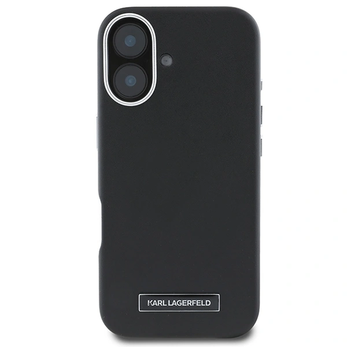 Karl Lagerfeld KLHMP16MPGMSRPK Apple iPhone 16 Plus hardcase FW Metal Plate MagSafe black
