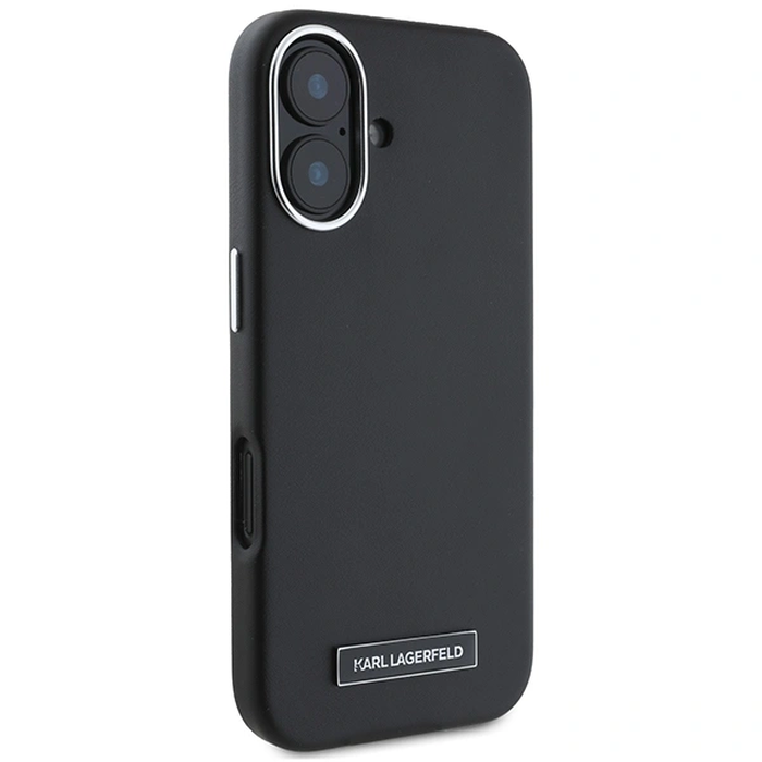 Karl Lagerfeld KLHMP16MPGMSRPK Apple iPhone 16 Plus hardcase FW Metal Plate MagSafe black