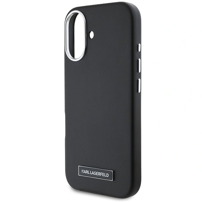 Karl Lagerfeld KLHMP16MPGMSRPK Apple iPhone 16 Plus hardcase FW Metal Plate MagSafe black