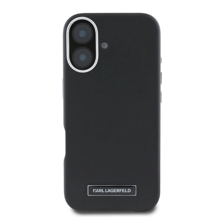 Karl Lagerfeld KLHMP16SPGMSRPK Apple iPhone 16 hardcase FW Metal Plate MagSafe black