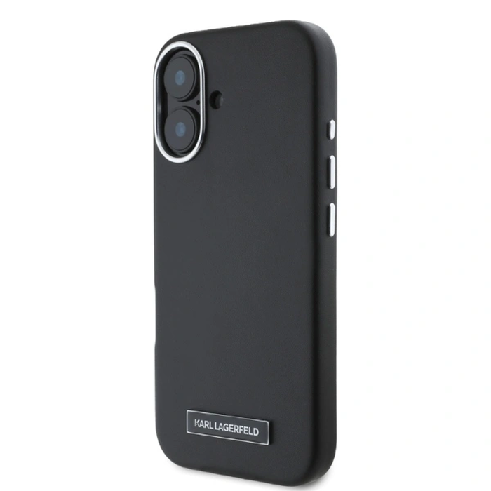 Karl Lagerfeld KLHMP16SPGMSRPK Apple iPhone 16 hardcase FW Metal Plate MagSafe black