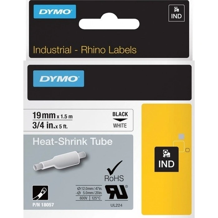 Ταινία Ετικετογράφου Dymo RhinoPRO Heat shrink tubing Black White (18057)