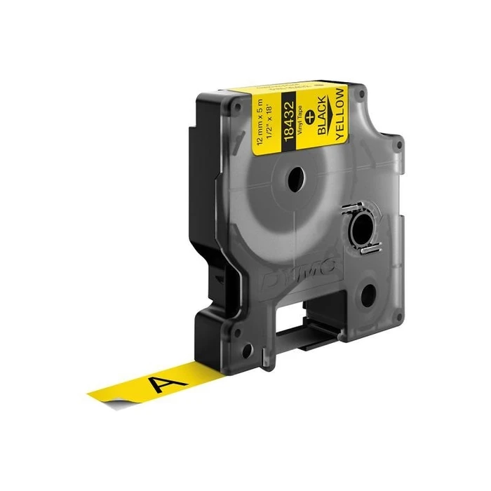 Ταινία Ετικετογράφου Dymo RhinoPRO Vinyl permanenter adhesive Black Yellow (18432)