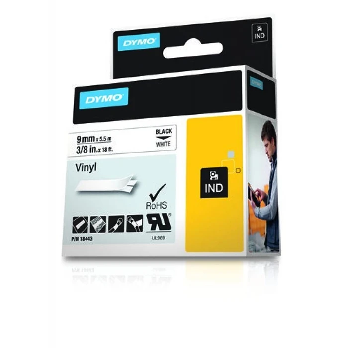 Ταινία Ετικετογράφου Dymo 18443 Black White (S0718580)
