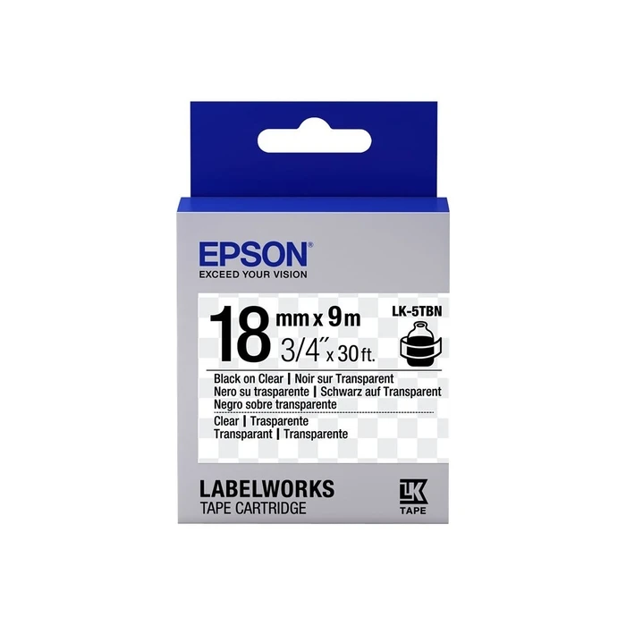 Μελανοταινία Epson LK-5TBN CLEAR BLK-/CLEAR