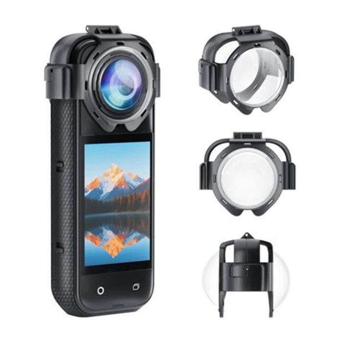 Insta360 X5 Puluz Snap‑on Προστατευτικό Κάλυμμα Φακού από Σκληρυμένο Γυαλί – Διαφανές