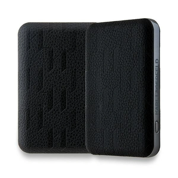 Karl Lagerfeld KLPB5FPGKSCHHK 15W 5000mAh wireless powerbank Choupette Head Pin MagSafe black