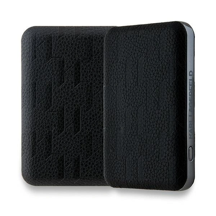 Karl Lagerfeld KLPB5FPGKSKCHK 15W 5000mAh wireless powerbank Karl&Choupette Head Pin MagSafe black