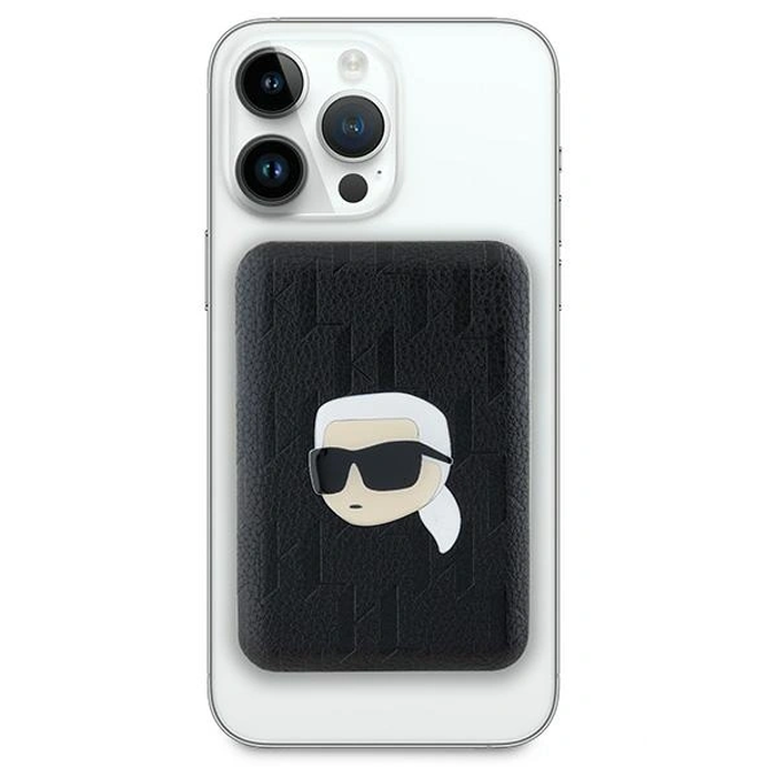 Karl Lagerfeld KLPB5FPGKSKIHK 15W 5000mAh wireless powerbank Karl Head Pin MagSafe black