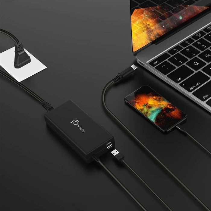 Φορτιστής Laptop J5create 100W PD USB-C SUPER CHARGER - EU
