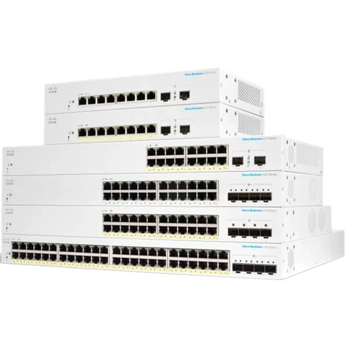 Network Switch Cisco CBS220 Smart 8-PORT GE FULL POE