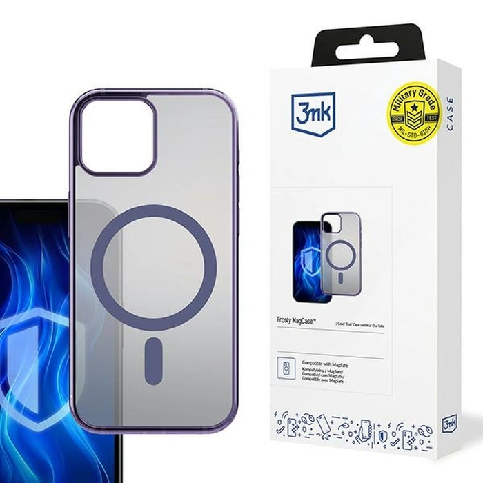 3MK Frosty MagCase Apple iPhone 15 purple