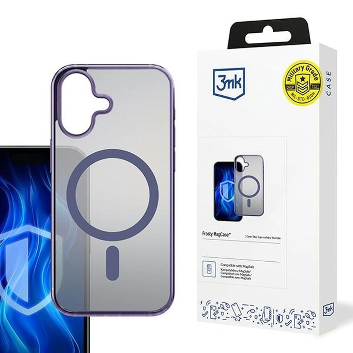 3MK Frosty MagCase Apple iPhone 16 Plus purple