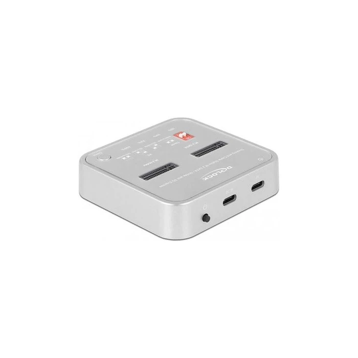 Docking Station Σκληρών Δίσκων Delock M.2 NVMe SSD + M.2 SATA SSD SD Express