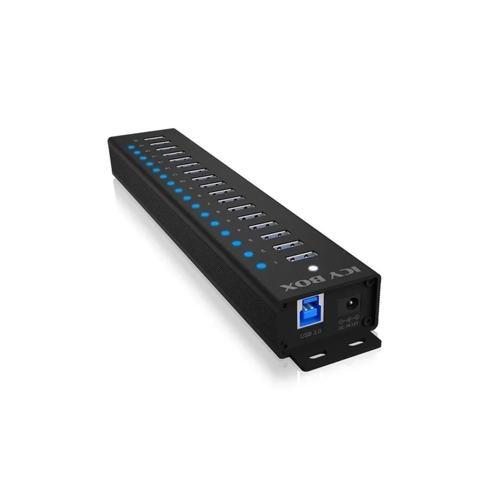 USB Hub Icy Box 16x USB; 1x USB Laden USB3.2 Gen1