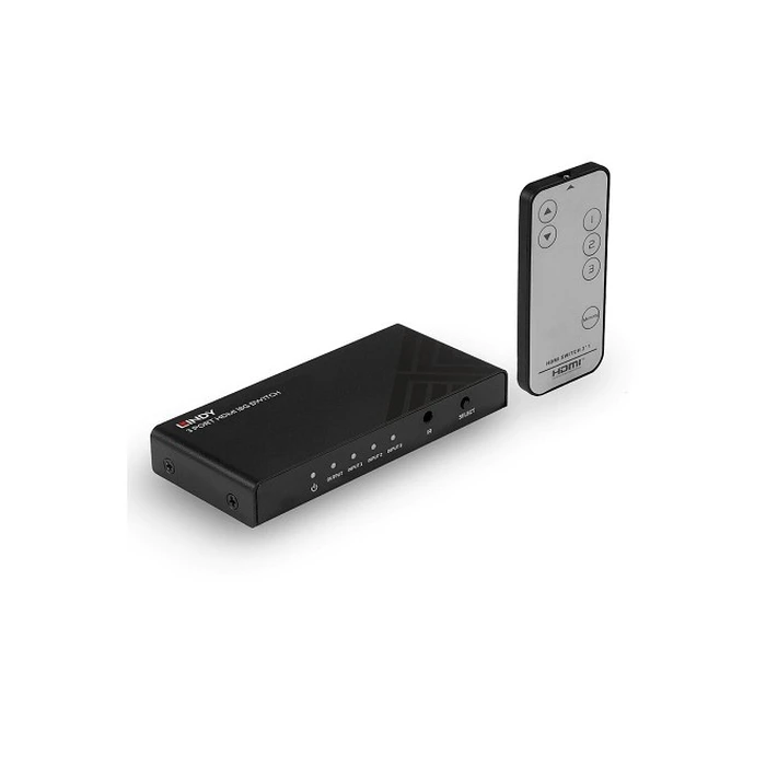 KVM Switch Lindy 3 Port HDMI 18G