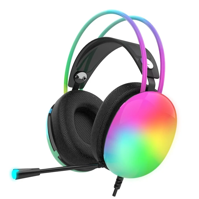 Gaming Headset Inca Gaming IGK-X8S 7.1, USB, RGB-LED, Black
