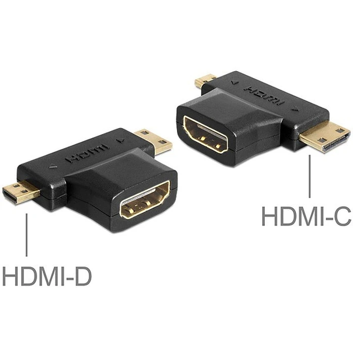 Αντάπτορας HDMI Delock HDMI A -> mini C + micro D F/M/St