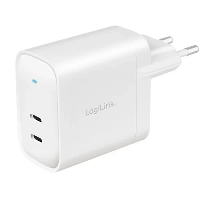 Φορτιστής Πρίζας Logilink 2x USB-C, GaN, 40W