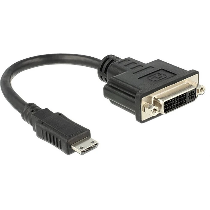 Αντάπτορας HDMI Delock HDMI mini C -> DVI(24+1) M/F Black
