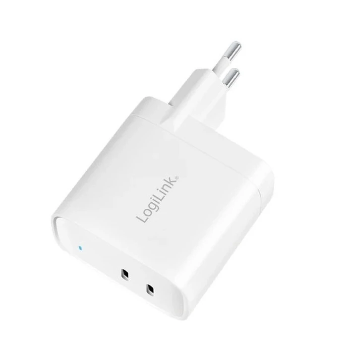 Φορτιστής Πρίζας Logilink 2x USB-C, GaN, 40W