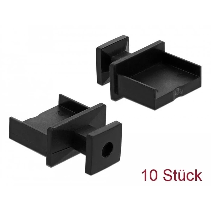 Αξεσουάρ Δικτύου Delock dust protection TypA-socket with Griff Black 10 pieces