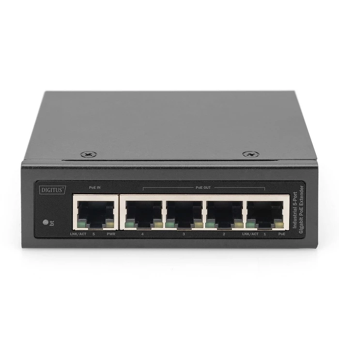 Network Switch Digitus Extender PoE - 5-Port Gigabit Industrial