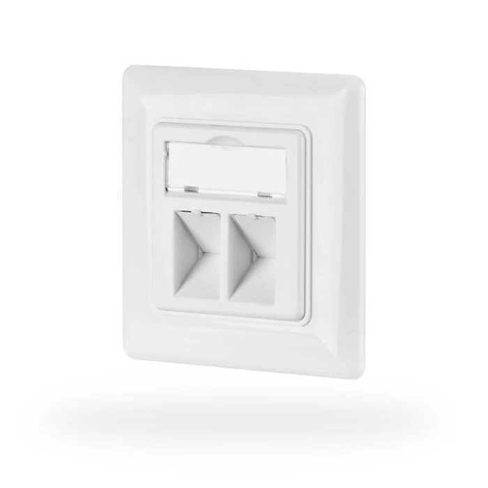 Πρίζα Δικτύου EFB socket 2--fold for Keystones, White, RAL 9003