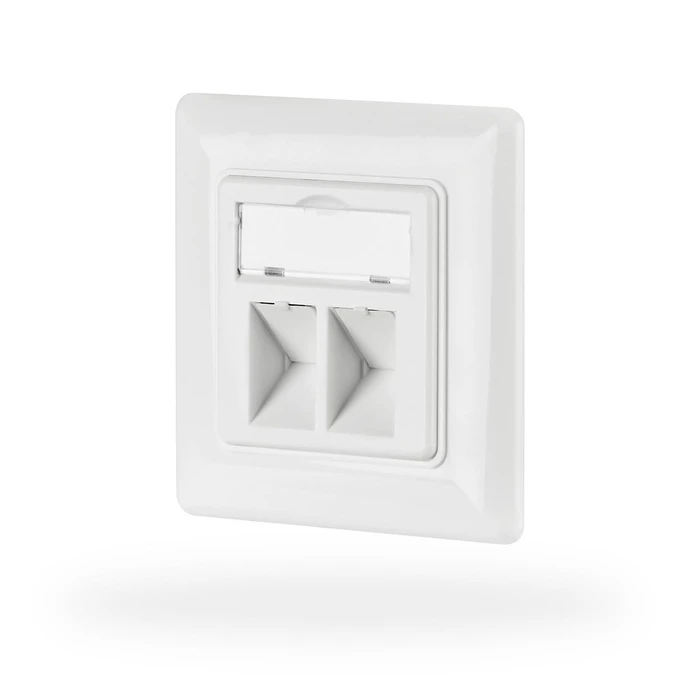 Πρίζα Δικτύου EFB socket 2--fold for Keystones, White, RAL 9003