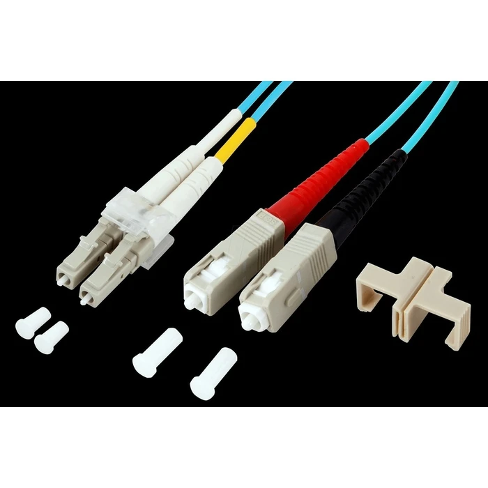 Καλώδιο Οπτικής Ίνας EFB Duplex Jumper LC-SC 50/125, OM3, LSZH, aqua, 2.0mm, 2m