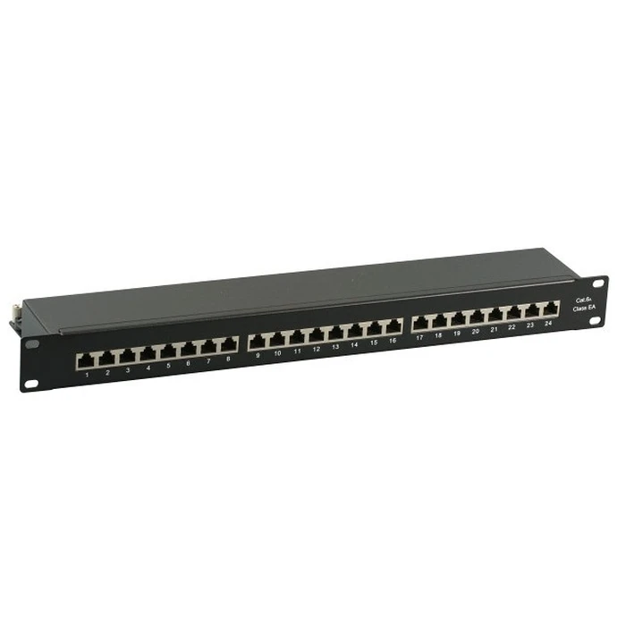 Patch Panel Δικτύου EFB STP 24xRJ45 Cat.6A, 19" 1HE, Black