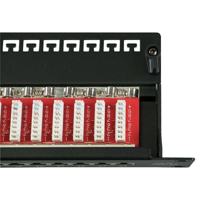 Patch Panel Δικτύου EFB STP 24xRJ45 Cat.6A, 19" 1HE, Black