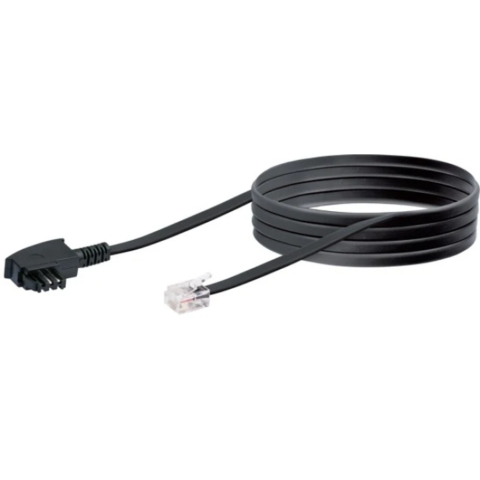 Καλώδιο Τηλεφωνικό Schwaiger DSL RJ12 6P2C -> TAE-F 6P4C 3m Black