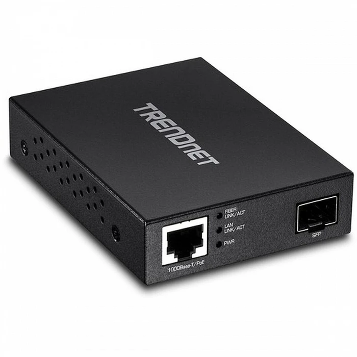 Media Converter Trendnet fiber optic Gigabit PoE PD SFP