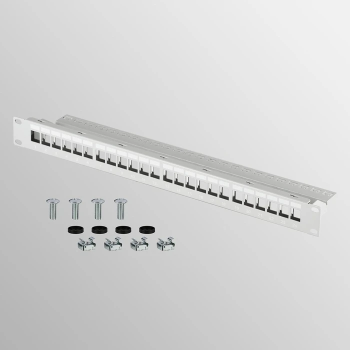 Patch Panel EFB Verteilerfeld 19 Zoll 1HE, 24-Port,