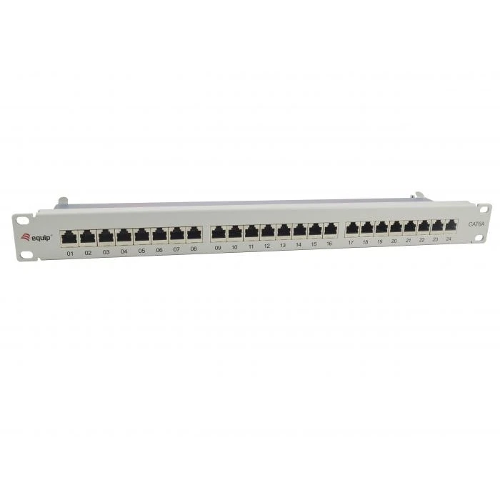 Patch Panel Equip 24x RJ45 Cat6A 19" 1HE gray