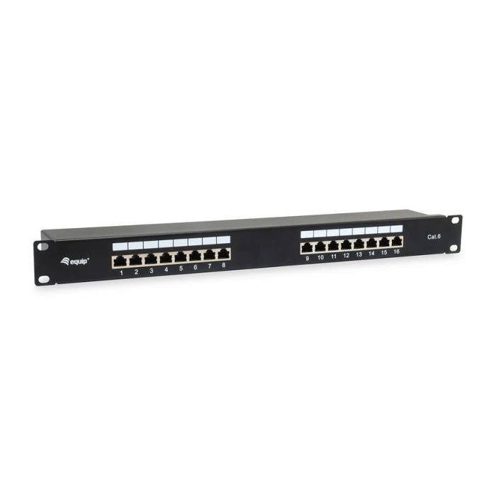 Patch Panel Equip 16x RJ45 Cat6 19" 1HE Black