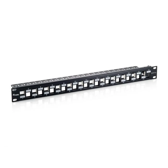 Patch Panel Equip 24x RJ45 Cat6a 19" 1HE Keystone