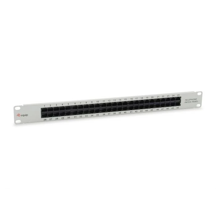 Patch Panel Equip 50x RJ45 Cat3 19" 1HE ISDN gray
