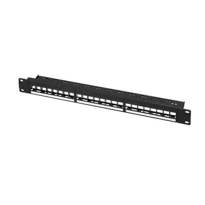 Patch Panel Logilink Keystone 19", 24 Module, leer, schw. 1HE