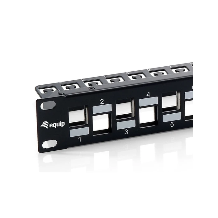 Patch Panel Equip 24x RJ45 Cat6a 19" 1HE Keystone