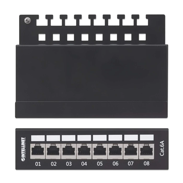 Patch Panel Intellinet 8-Port Cat6a FTP Desktop Black