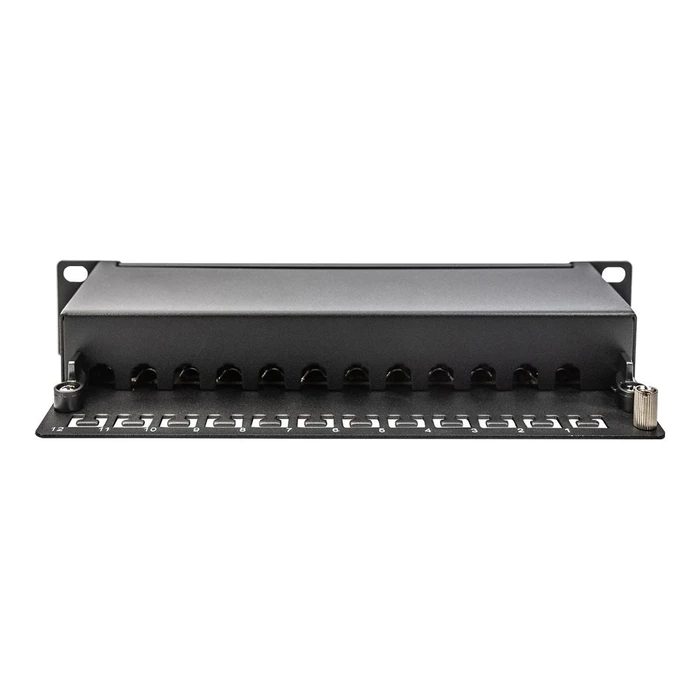 Patch Panel Digitus Cat.6A, shielded, 12-Port, 10",Black