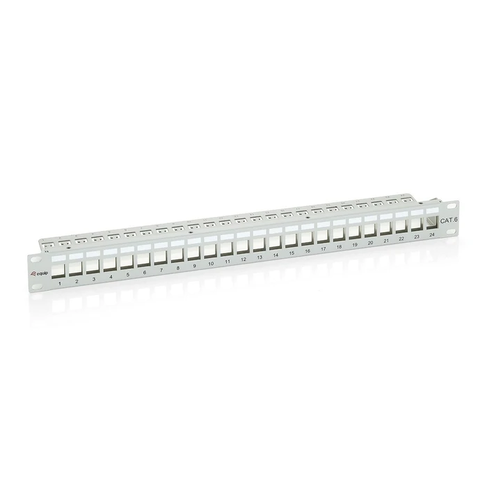 Patch Panel Equip 24x RJ45 Cat6 19" 1HE Keystone RAL 7035