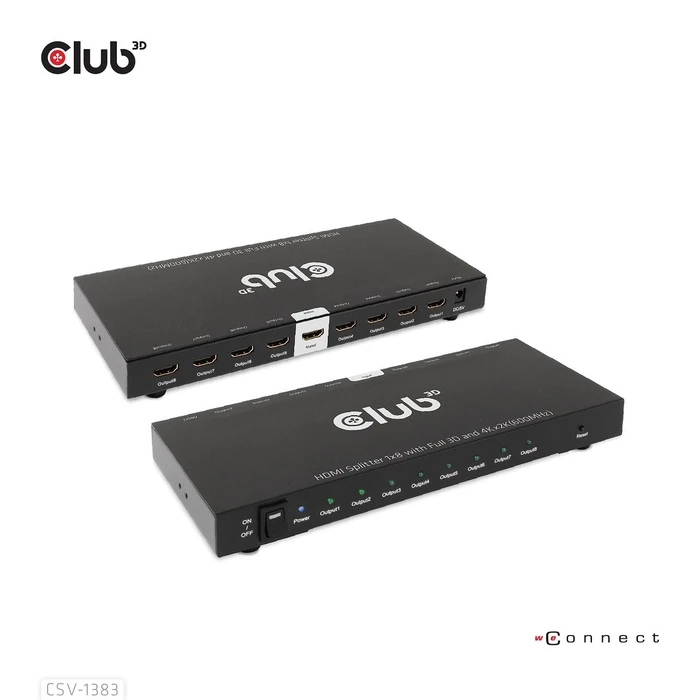 HDMI Splitter Club 3D 1 input -> 8 outputs 4K60Hz UHD