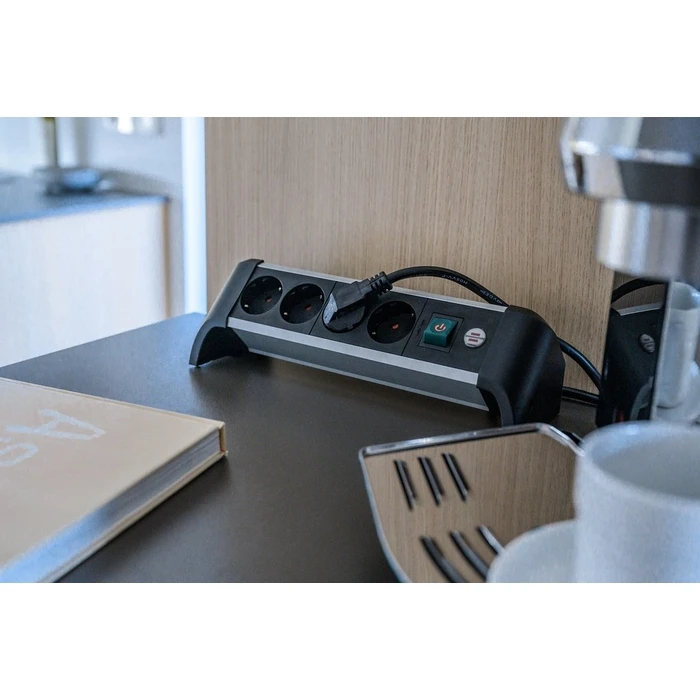 Πολύπριζο Ασφαλείας Brennenstuhl power strip ALU-Office-Line 4-fold 1,8m
