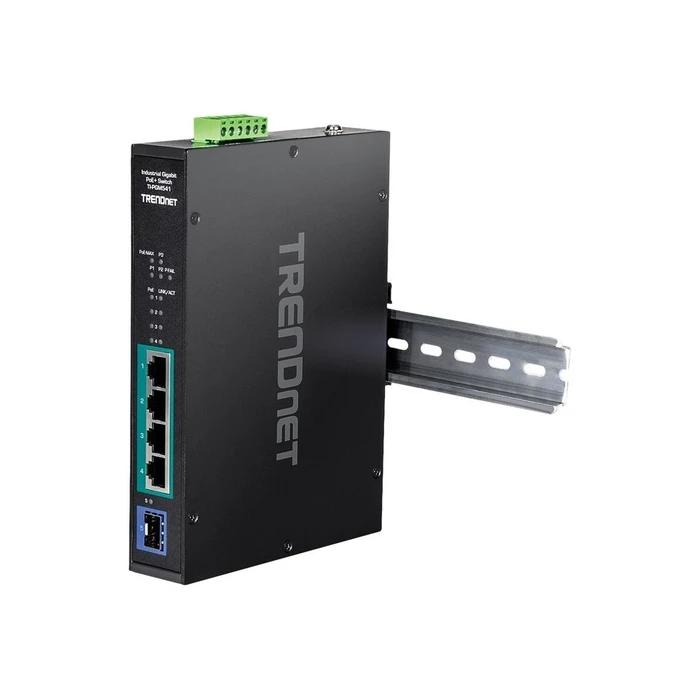 Network Switch Trendnet 5-port Indust. Gbit PoE+ DIN-Rail -20/+65°C