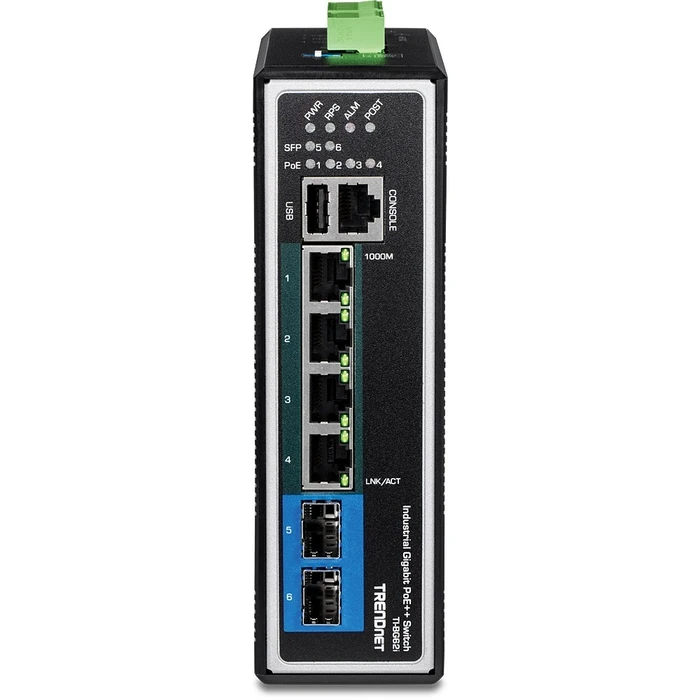 Network Switch Trendnet 6-port Industrial Gbit L2 Managed PoE++ DIN